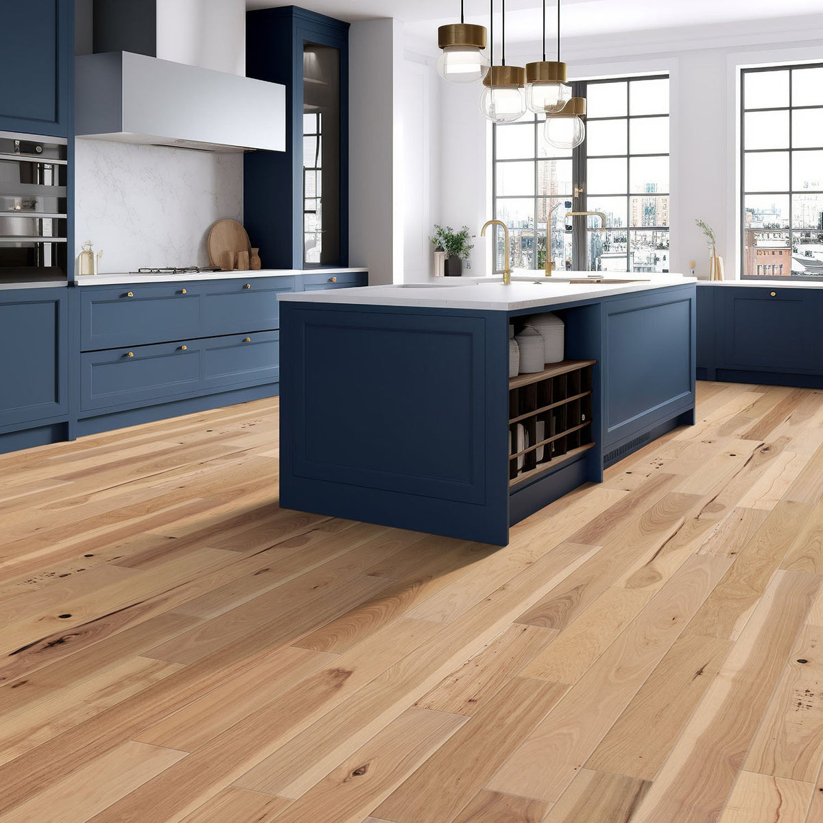 Fanning Hickory Wire Brushed Water Resistant Engineered Hardwood Fanning Hickory Wire Brushed Water Resistant Engineered Hardwood