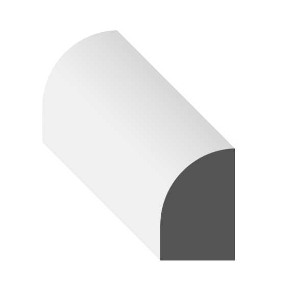 WM129 9/16 in. Thick x 3/4 in. Tall x 12 ft. Length PFJ White Primed Shoe Molding