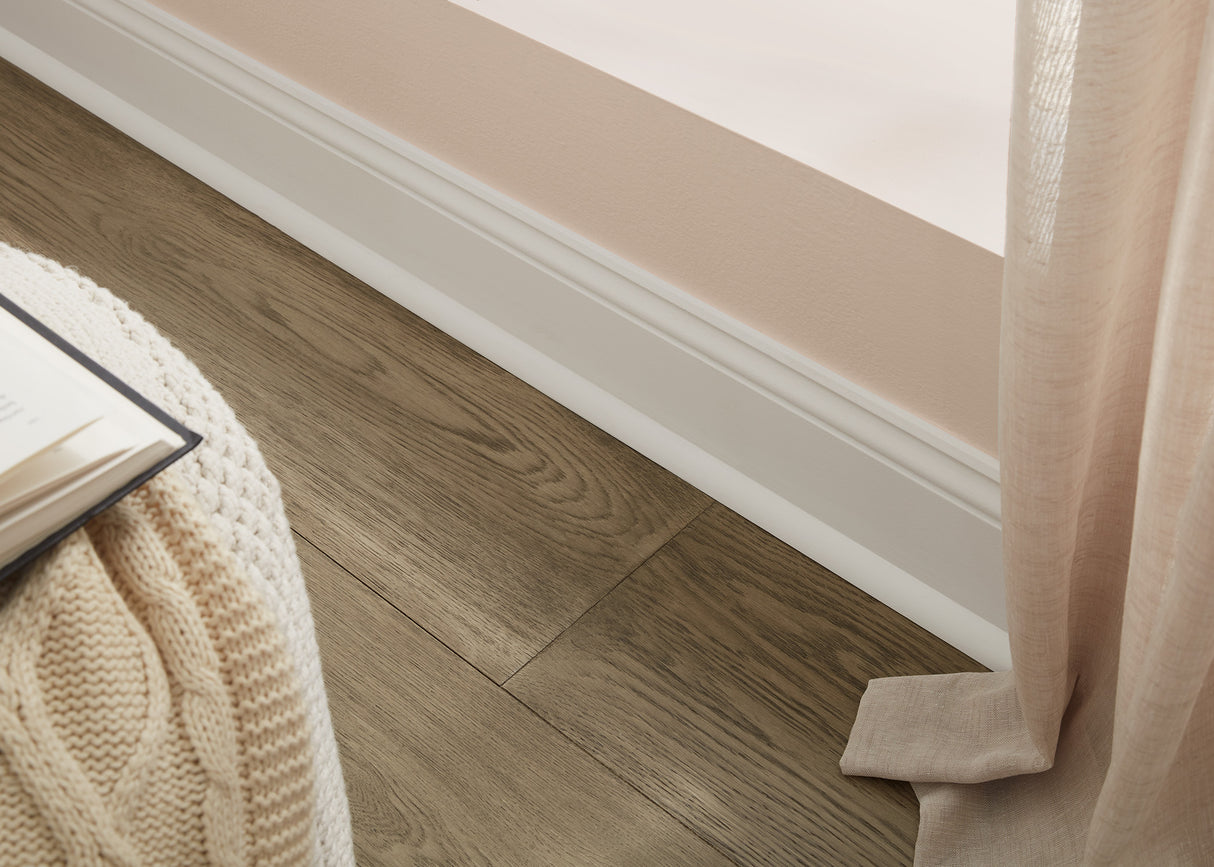 LWM163EP 9/16 in. Thick x 5-1/4 in. Tall x 12 ft. Length PFJ White Primed Colonial Baseboard