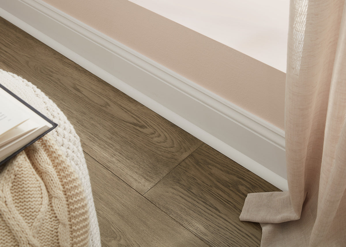 LWM163EP 9/16 in. Thick x 5-1/4 in. Tall x 12 ft. Length PFJ White Primed Colonial Baseboard