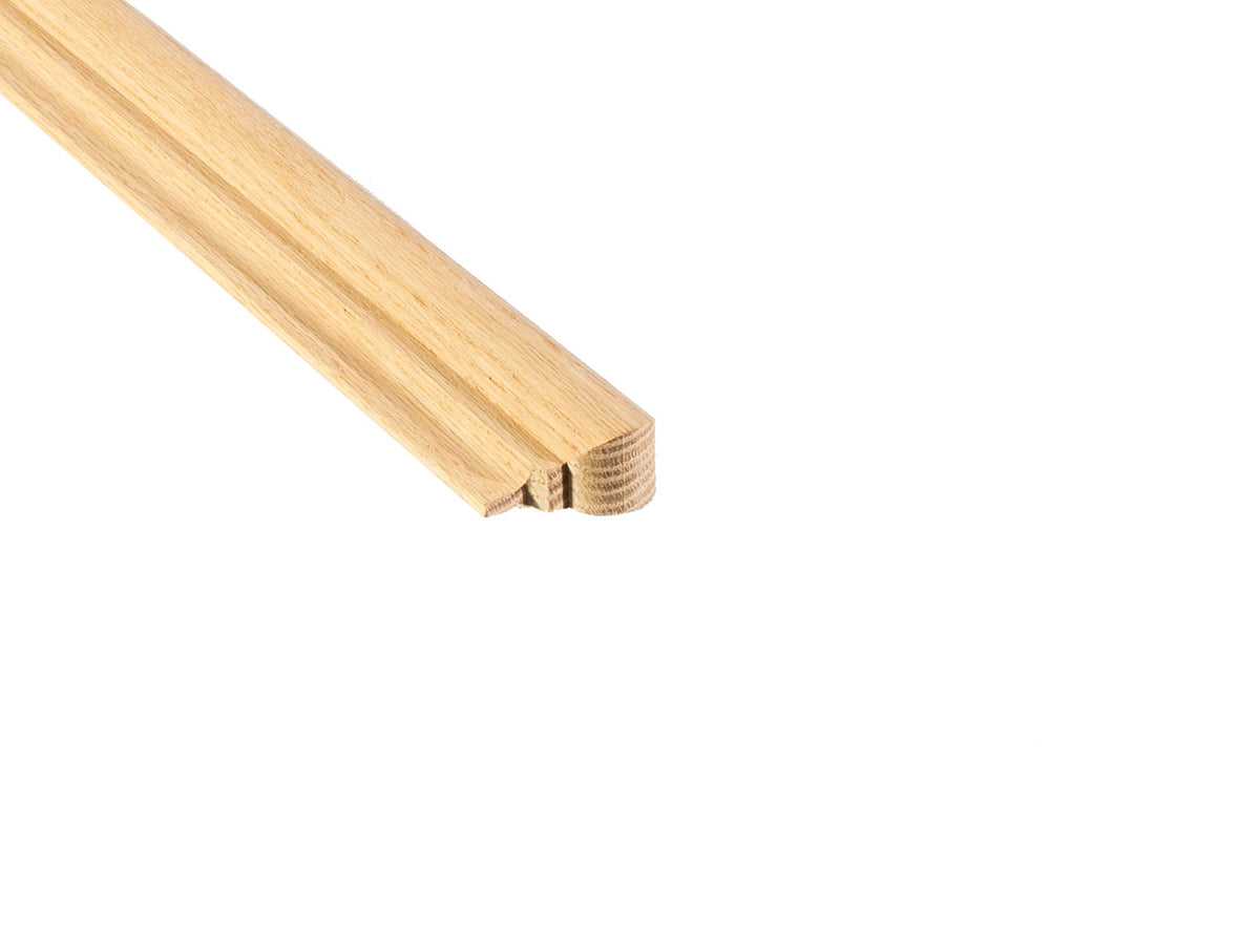 Unfinished Solid Wood Red Oak 1 in. Thick x 1.88 in. Wide x 14.75 in. Length Retrofit With Return