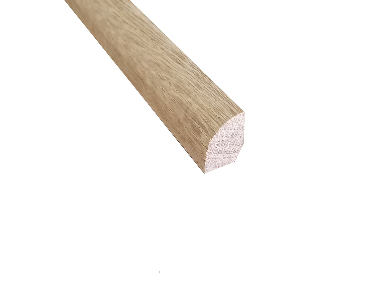 Unfinished White Oak 3/4 in. Tall x 1/2 in. Wide x 8 ft. Length Shoe Molding
