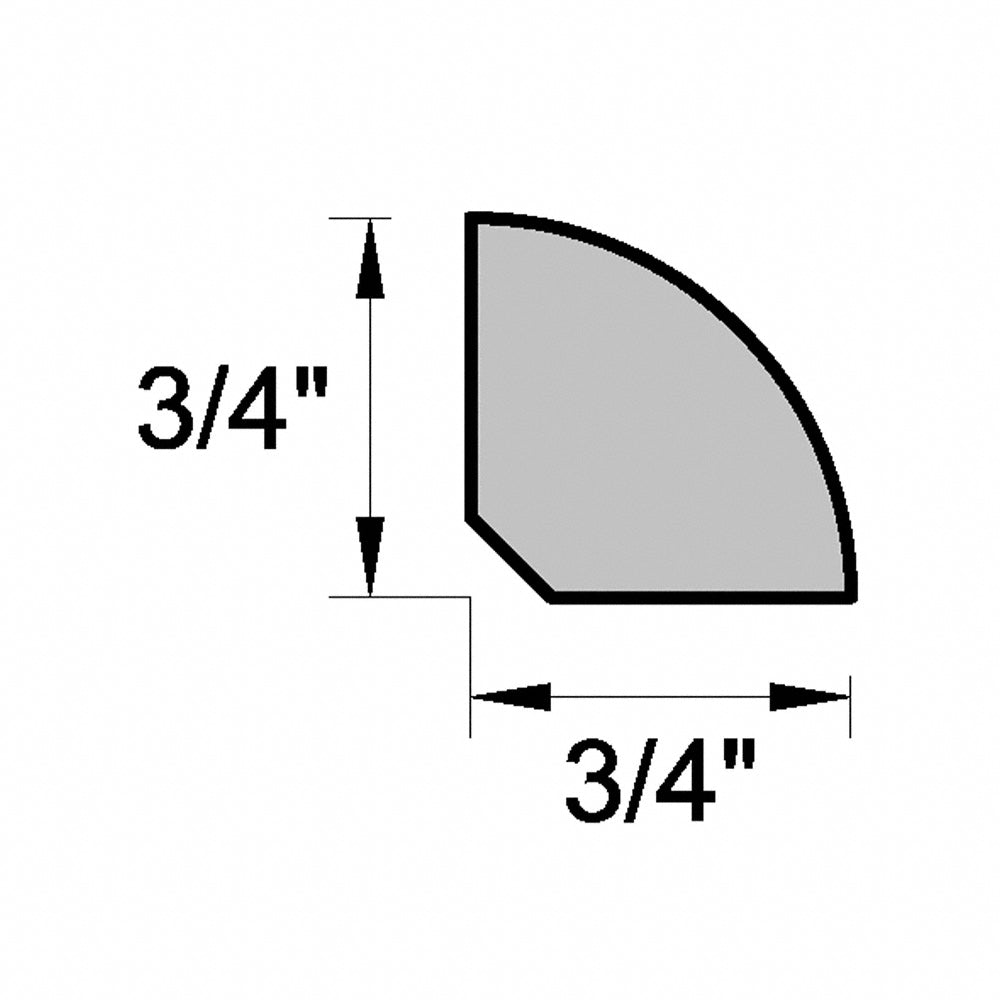 Unfinished Red Oak 3/4 in. Tall x 3/4 in. Wide x 8 ft. Length Quarter Round