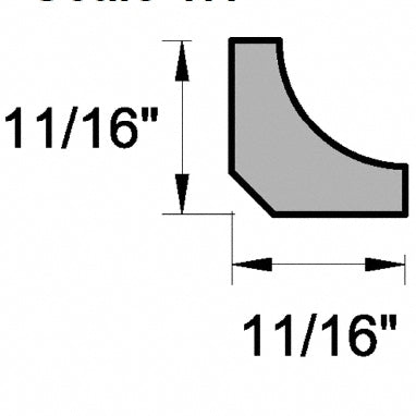 Unfinished Red Oak Cove Molding 3/4 in. Tall x 3/4 in. Wide x 8 ft. Length