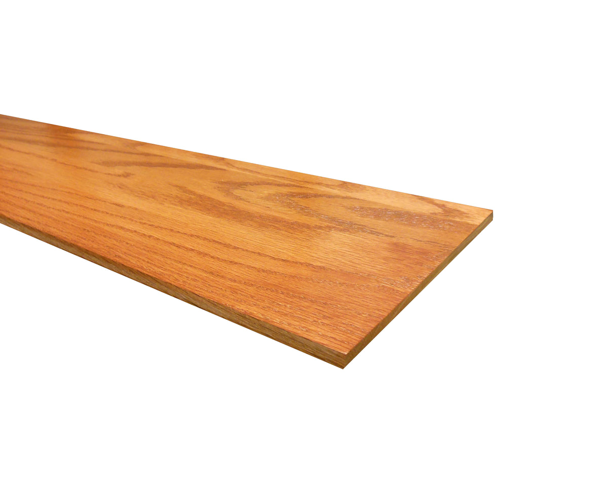 Prefinished Classic Gunstock Oak 11/32 in. Thick x 7.5 in. Wide x 48 in. Length Retrofit Riser