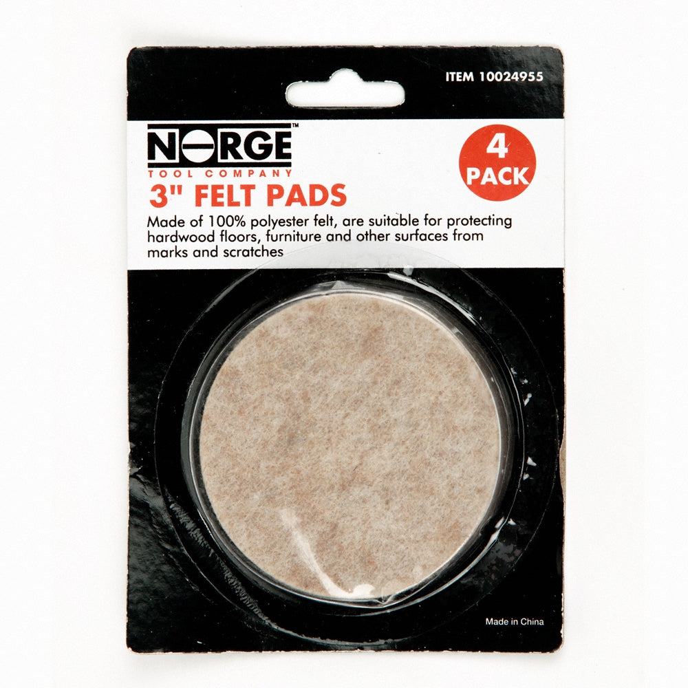 3" Felt Pads 4-Pack