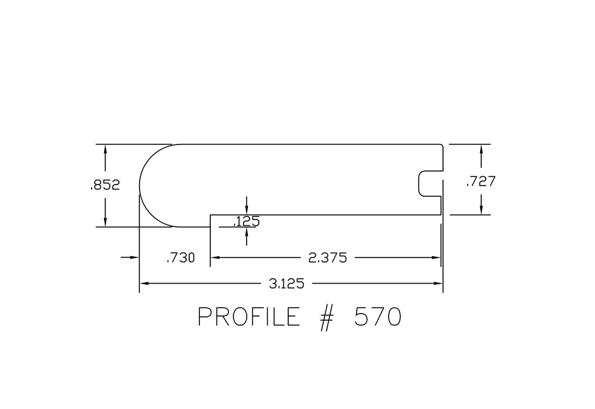 Prefinished Classic Gunstock 3/4 in. Thick x 3.25 in. Wide x 6.5 ft. Length Stair Nose