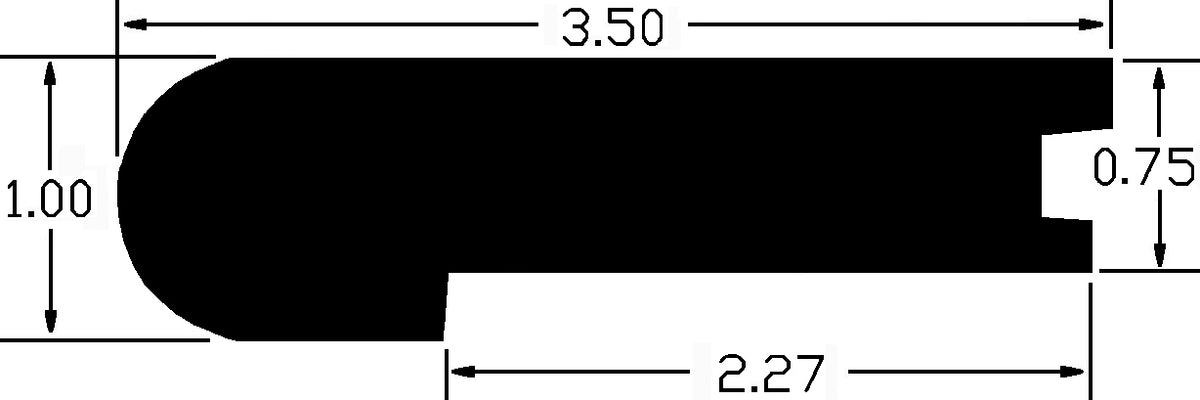 Flex Vinyl Plank 3/4 in x 3-1/2 in x 12 ft Maple Stair Nose