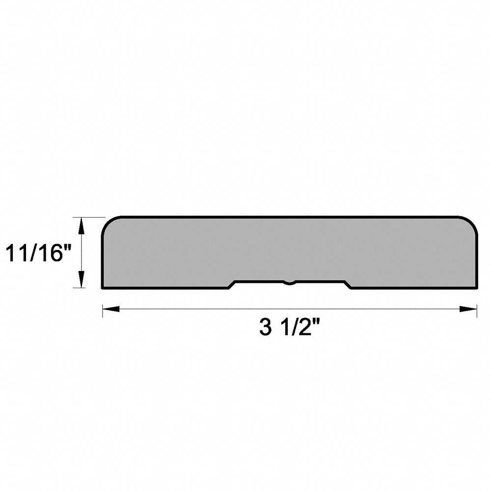 WM412 PFJ 11/16 in. Thick x 3-1/2 in. Tall x 8 ft. Length White Casing