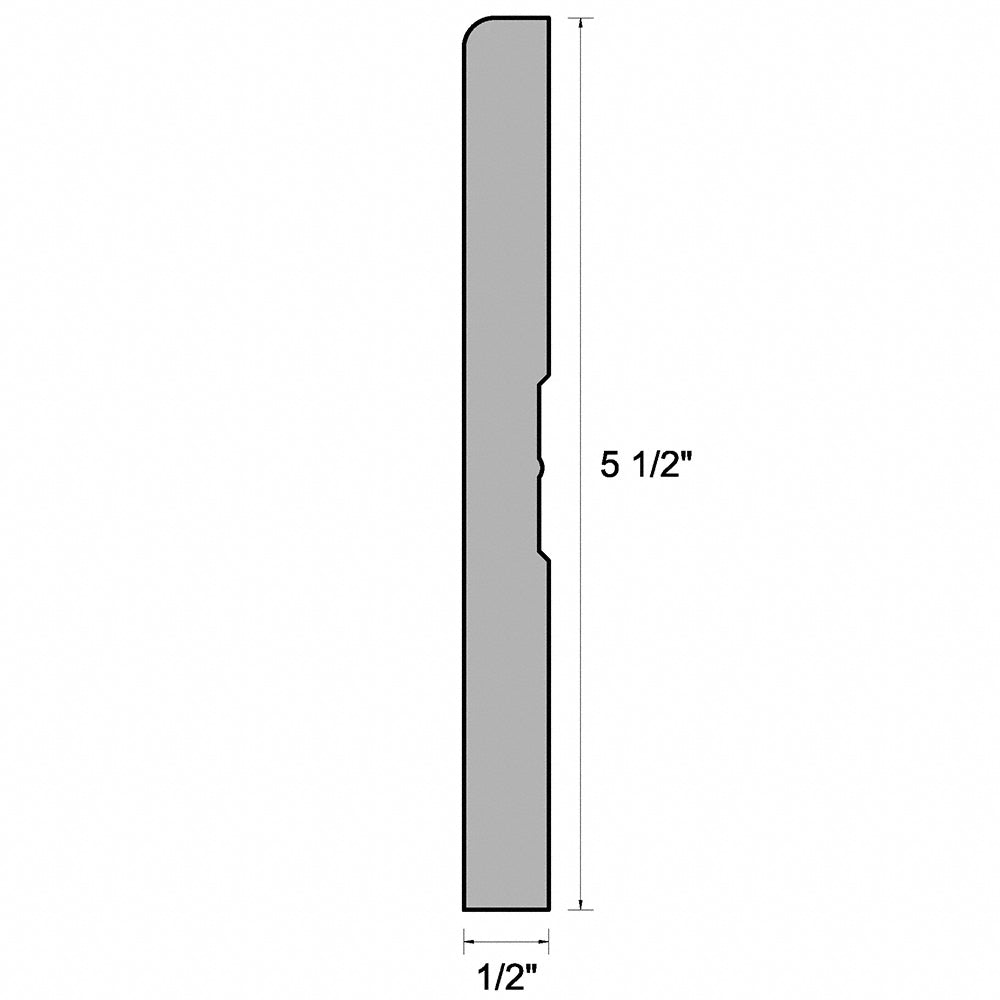 WP432E PFJ 9/16 in. Thick x 5-1/2 in. Tall x 8 ft. Length White Baseboard