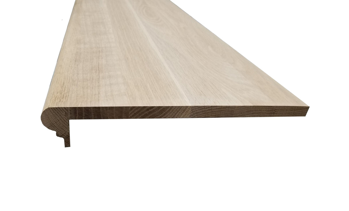 Unfinished Solid Wood White Oak 5/8 in. Thick x 11.5 in. Wide x 36 in. Length Retrofit Stair Tread