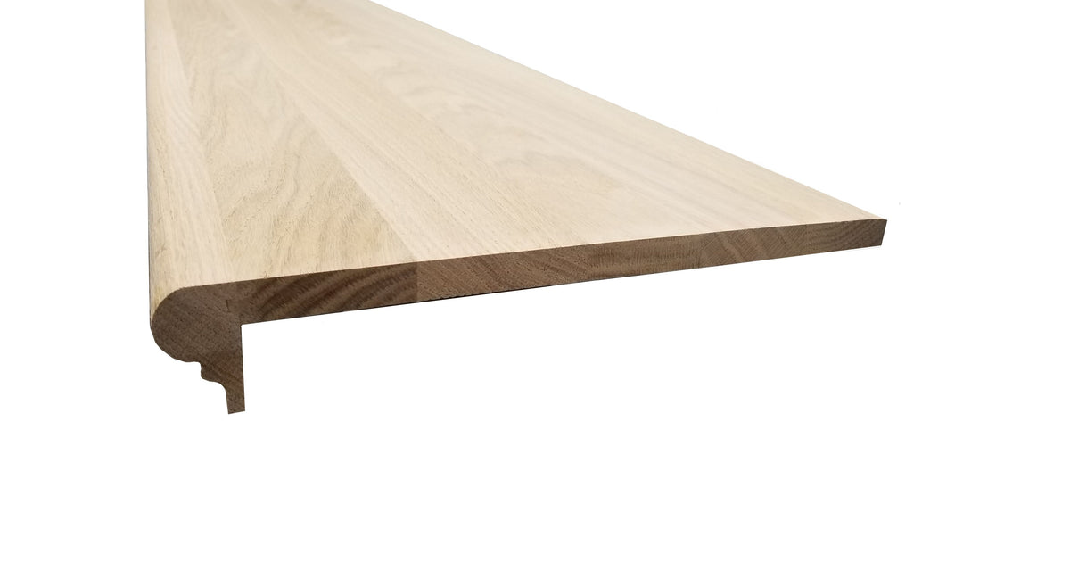Unfinished Solid Wood Red Oak 5/8 in. Thick x 11.5 in. Wide x 36 in. Length Retrofit Stair Tread