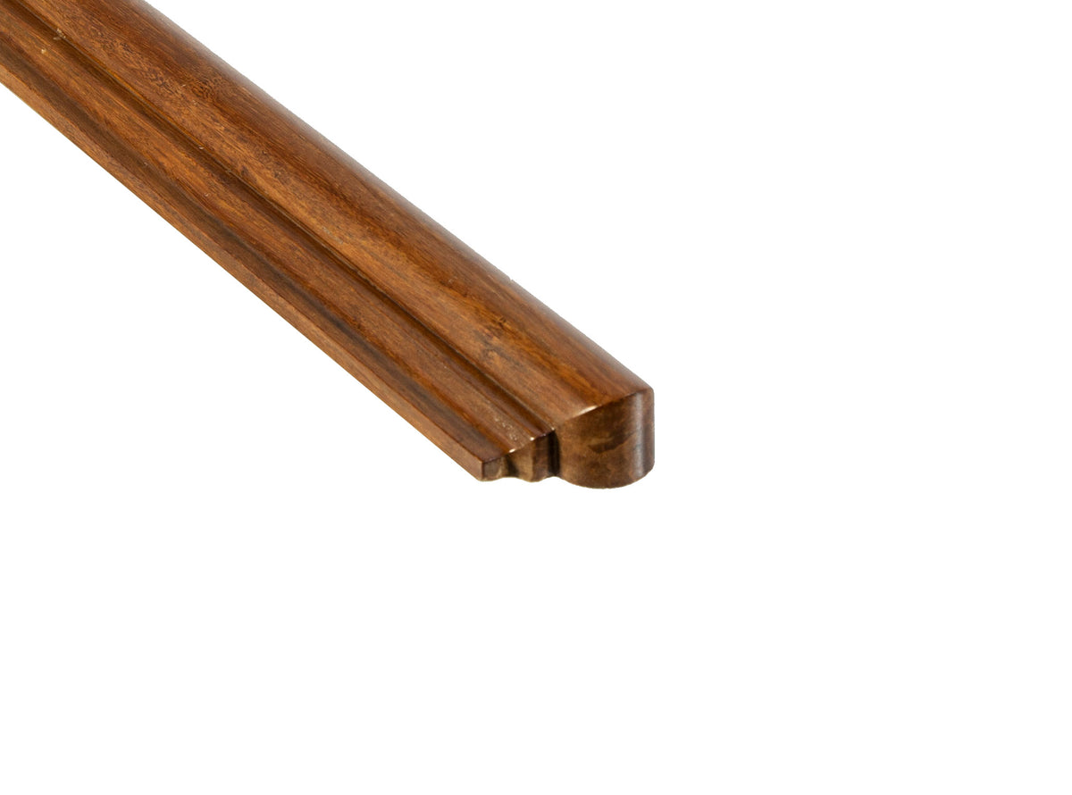 Prefinished Solid Wood Carbonized Strand Bamboo 1in. T x 1.88in. W x 14.75in. L Retrofit Return End