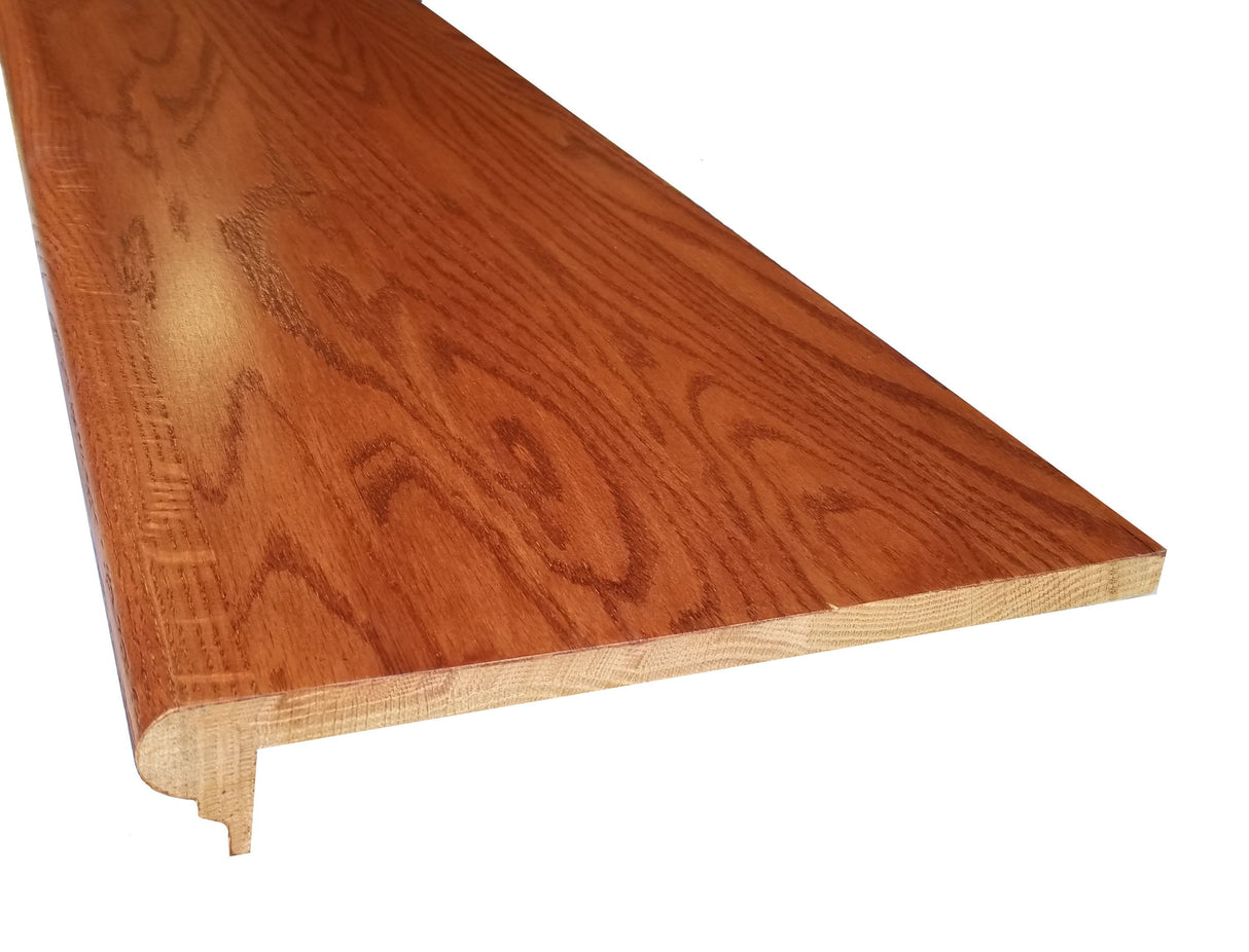 Prefinished Solid Wood Classic Gunstock Oak 5/8 in. T x 11.5 in. W x 48 in. L Retrofit Stair Tread