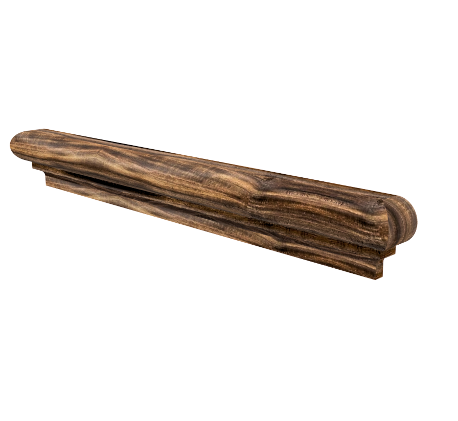 Prefinished Solid Wood Tobacco Road Acacia 1 in. T x 1.88 in. W x 14.75 in. L Retrofit Return End