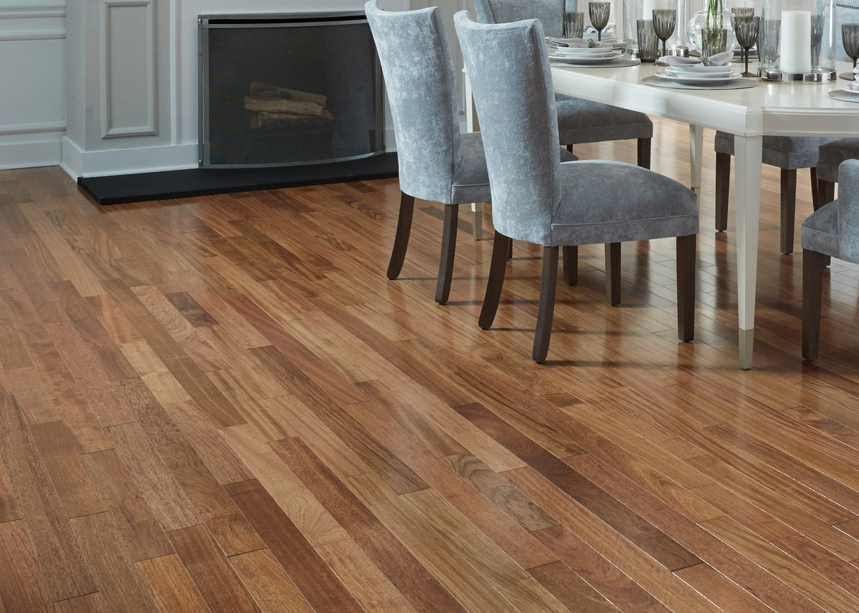 3/4 in. Select Brazilian Cherry Prefinished Solid Hardwood Flooring 3.25 in. Wide
