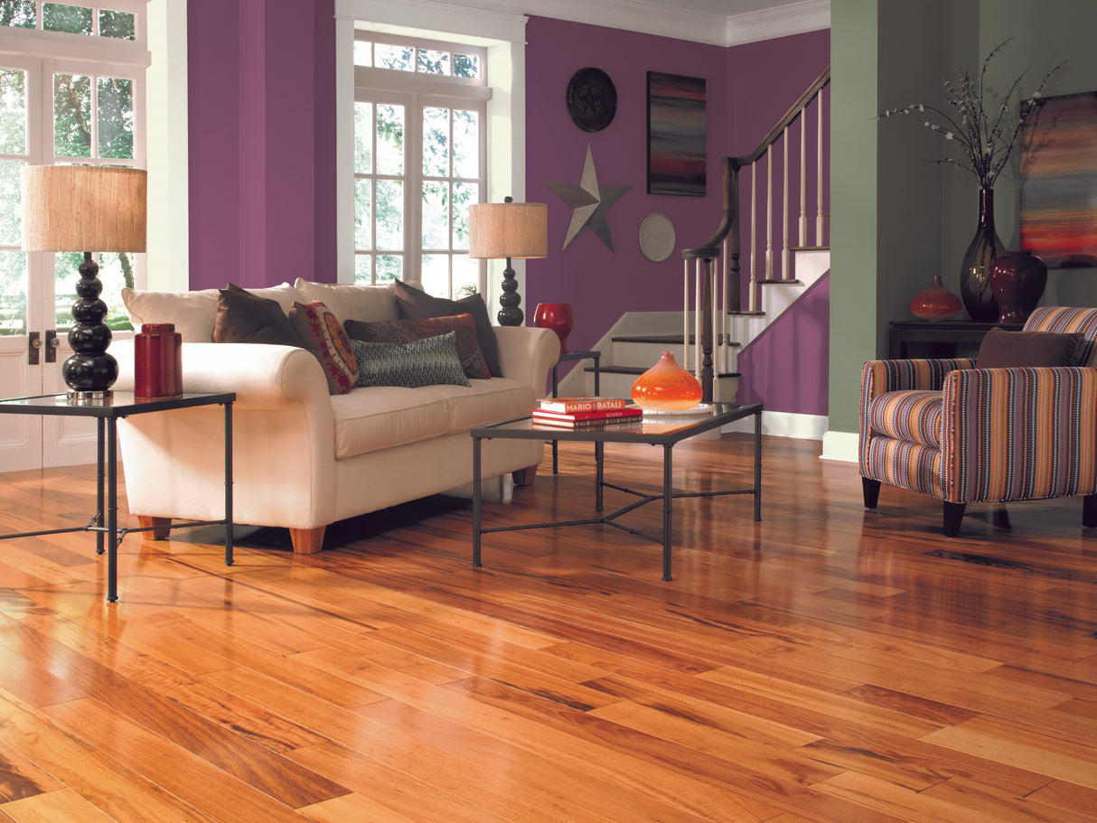 3/4 in. Brazilian Koa Prefinished Solid Hardwood Flooring 5 in. Wide