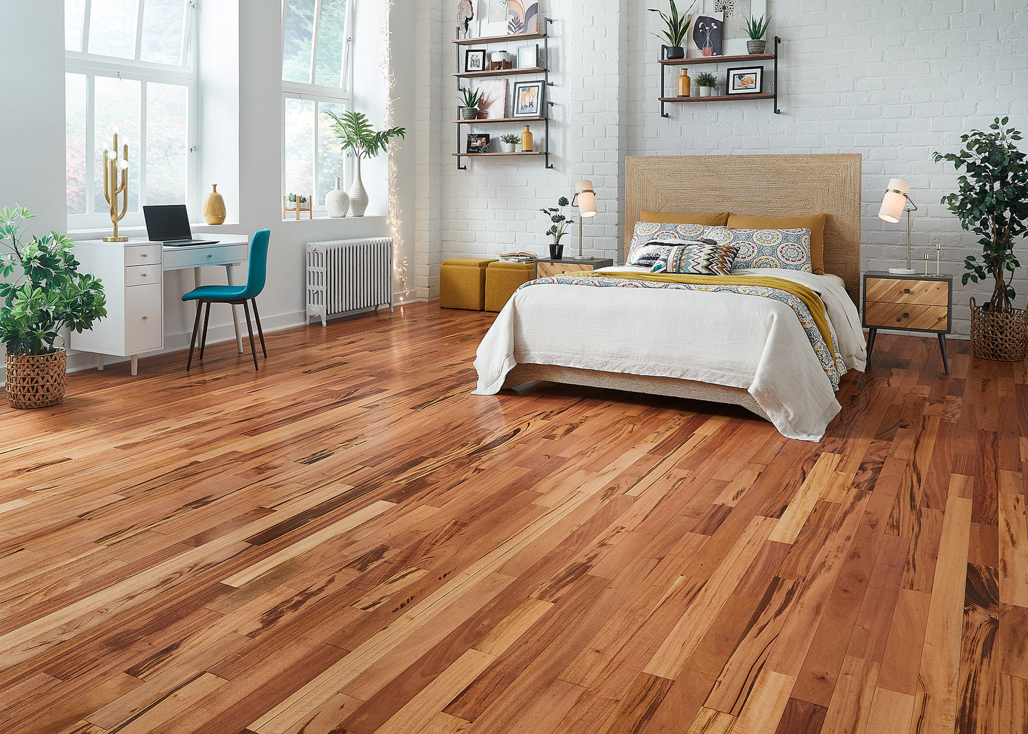 3/4 in. Brazilian Koa Prefinished Solid Hardwood Flooring 3.25 in. Wide