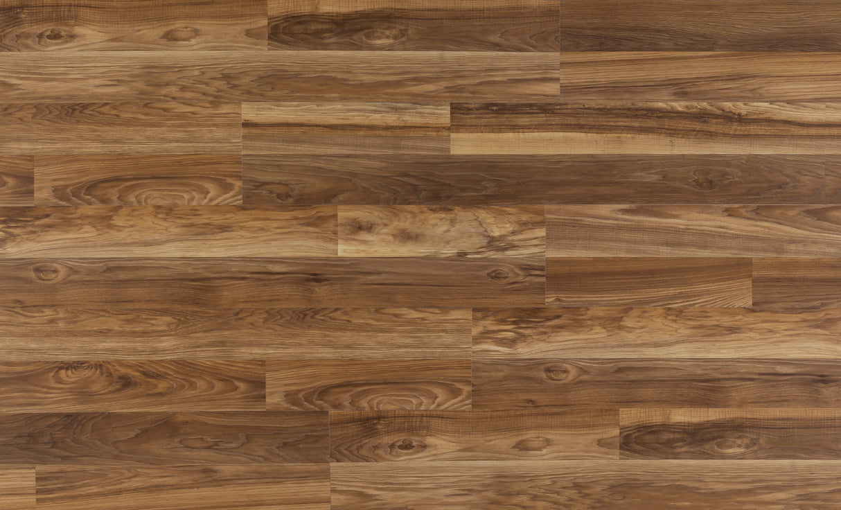10mm w/ 2mm pad Fairfield County Hickory Laminate Flooring 8 in. Wide x 48 in. Long