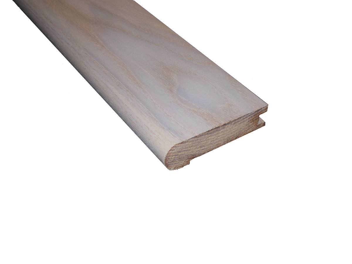 Prefinished Matte Carriage House White Ash 3/4 in. Thick x 3.13 in. Wide x 6.5 ft. Length Stair Nose