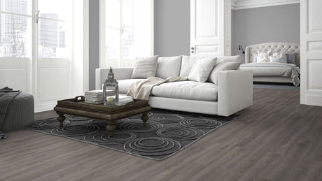 8mm Pewter Oak Laminate Flooring 7.64 in. Wide x 50.63 in. Long