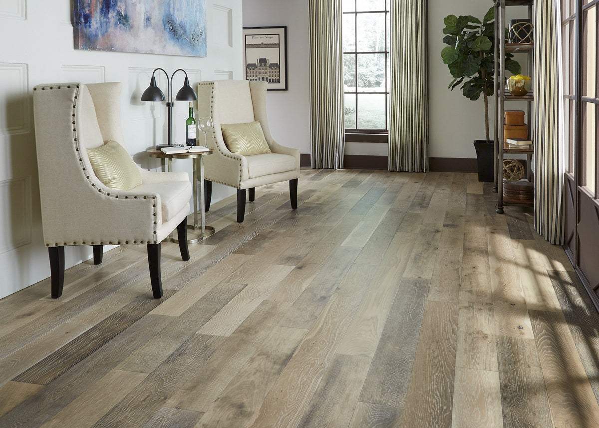 3/8 in. Vintage French Oak Distressed Engineered Hardwood Flooring - Sample