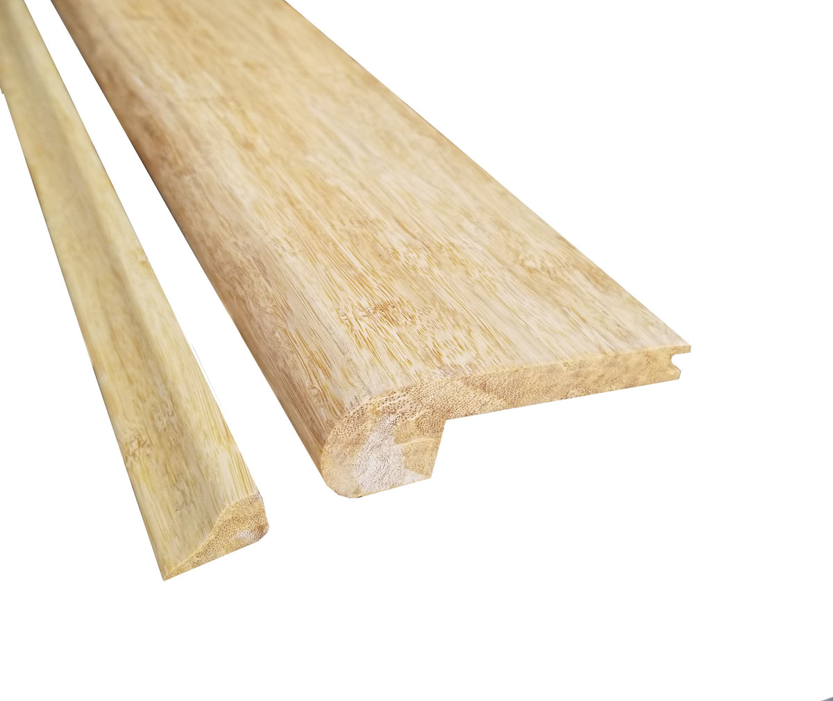 Prefinished Quick Click Strand Natural Bamboo 3/8 in. T x 3.25 in. W x 72 in. L Flush Stair Nose
