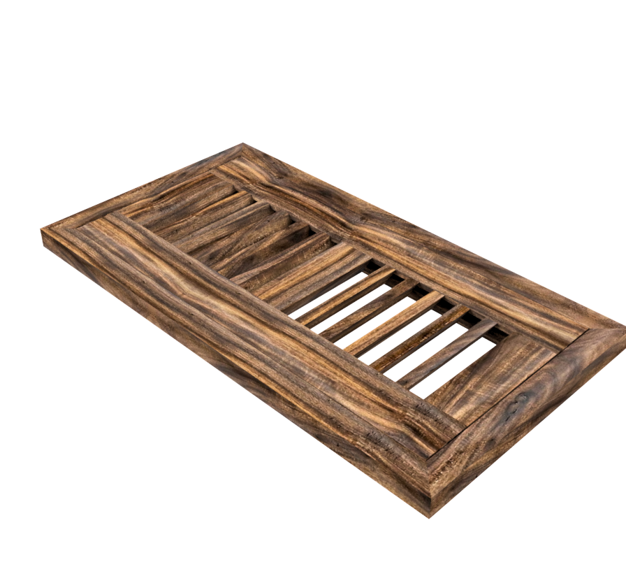 4" x 10" Tobacco Road Acacia Flush Grill 1/2"