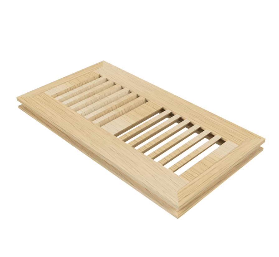 4" x 10" Unfinished White Oak Flush Grill