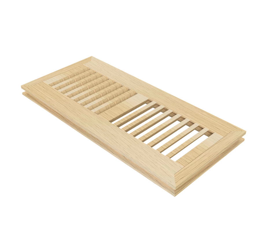 4" x 12" Unfinished White Oak Flush Grill
