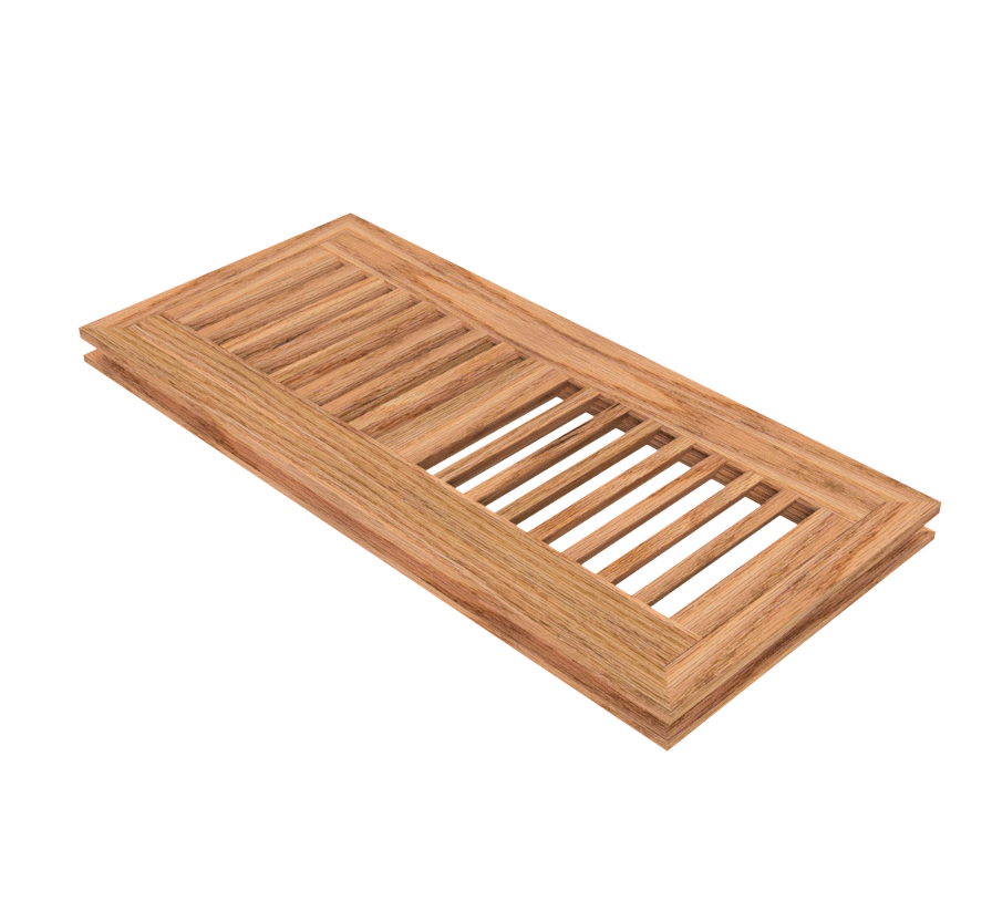 4" x 12" Unfinished Red Oak Flush Grill
