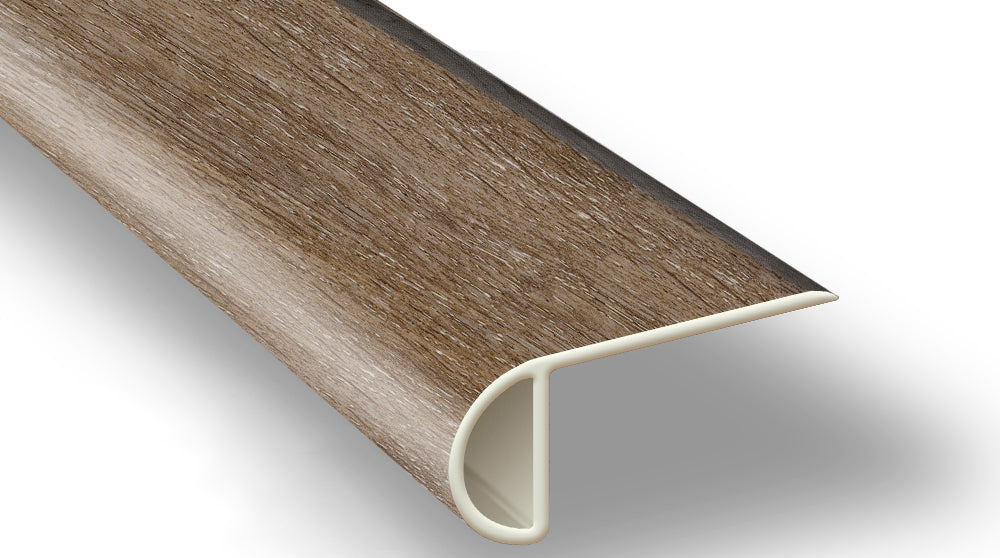 Malted Oak Vinyl Waterproof 2.25 in wide x 7.5 ft Length Low Profile Stair Nose