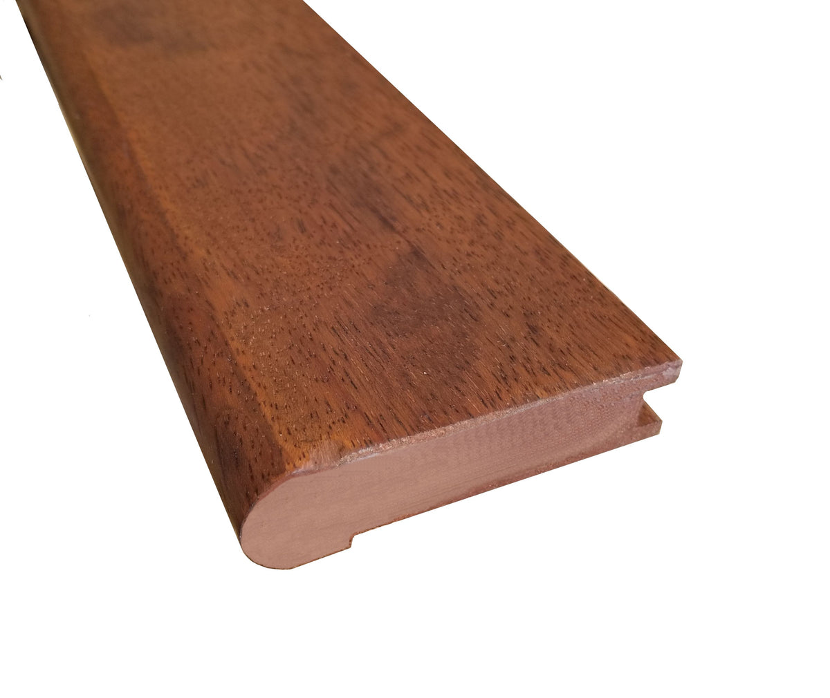 Prefinished Matte Brazilian Chestnut 3/4 in. Thick x 3.13 in. Wide x 6.5 ft. Length Stair Nose