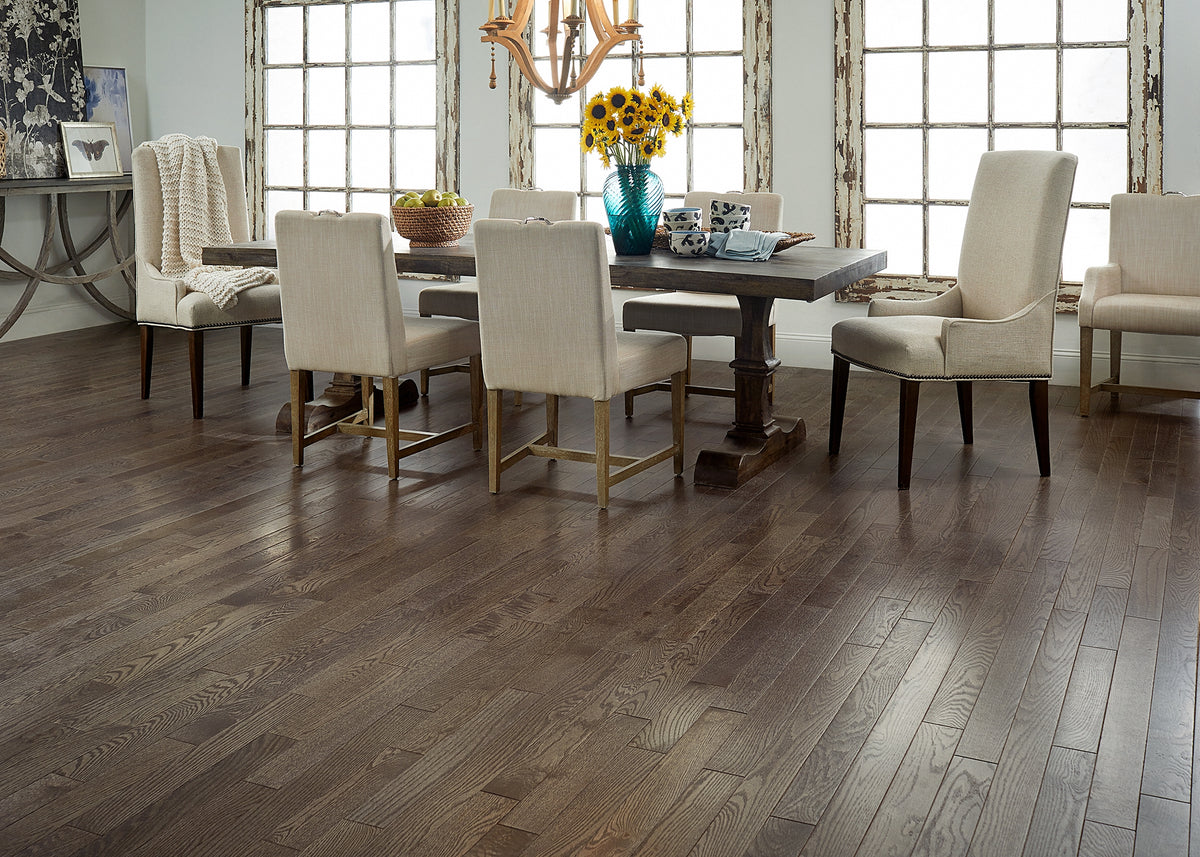 3/4 in. Gray Fox Oak Prefinished Solid Hardwood Flooring 3.25 in. Wide