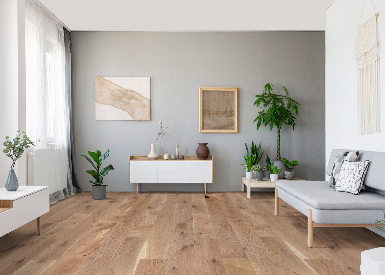 5/8 in. Geneva White Oak Prefinished Engineered Hardwood Flooring 7.5 in. Wide