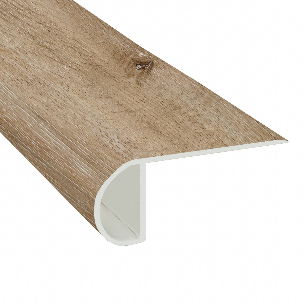 Country Bluff Oak Vinyl Waterproof 2.25 in wide x 7.5 ft Length Low Profile Stair Nose