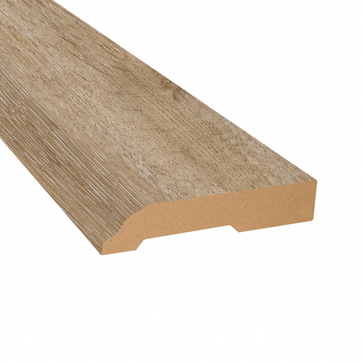 Country Bluff Oak Vinyl 3.25 in wide x 7.5 ft Length Baseboard
