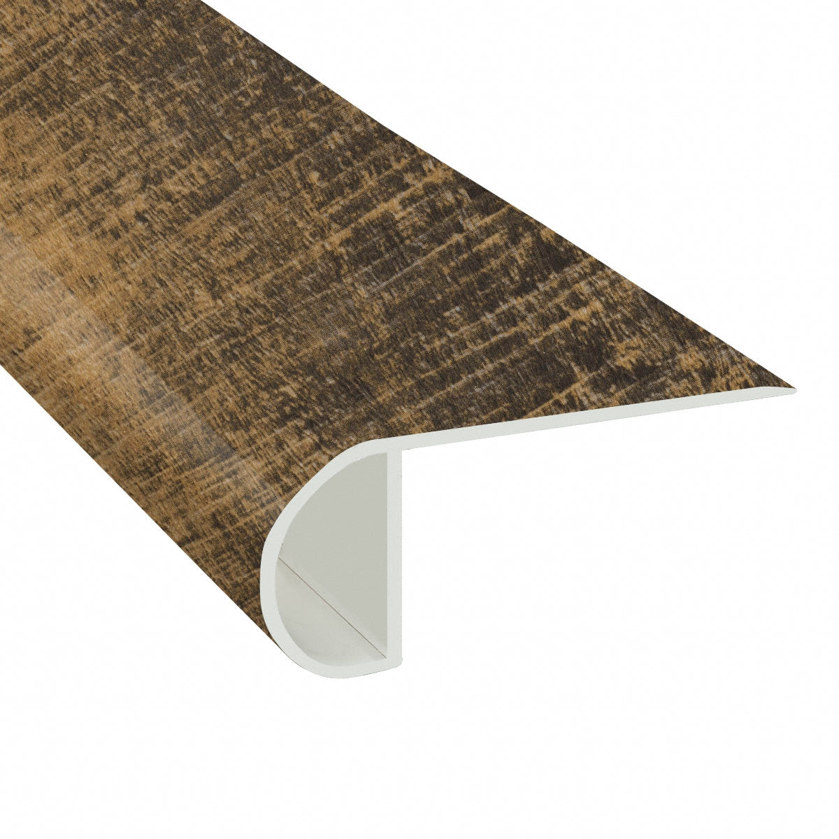 Rail Tie Oak Vinyl Waterproof 2.25 in wide x 7.5 ft Length Low Profile Stair Nose