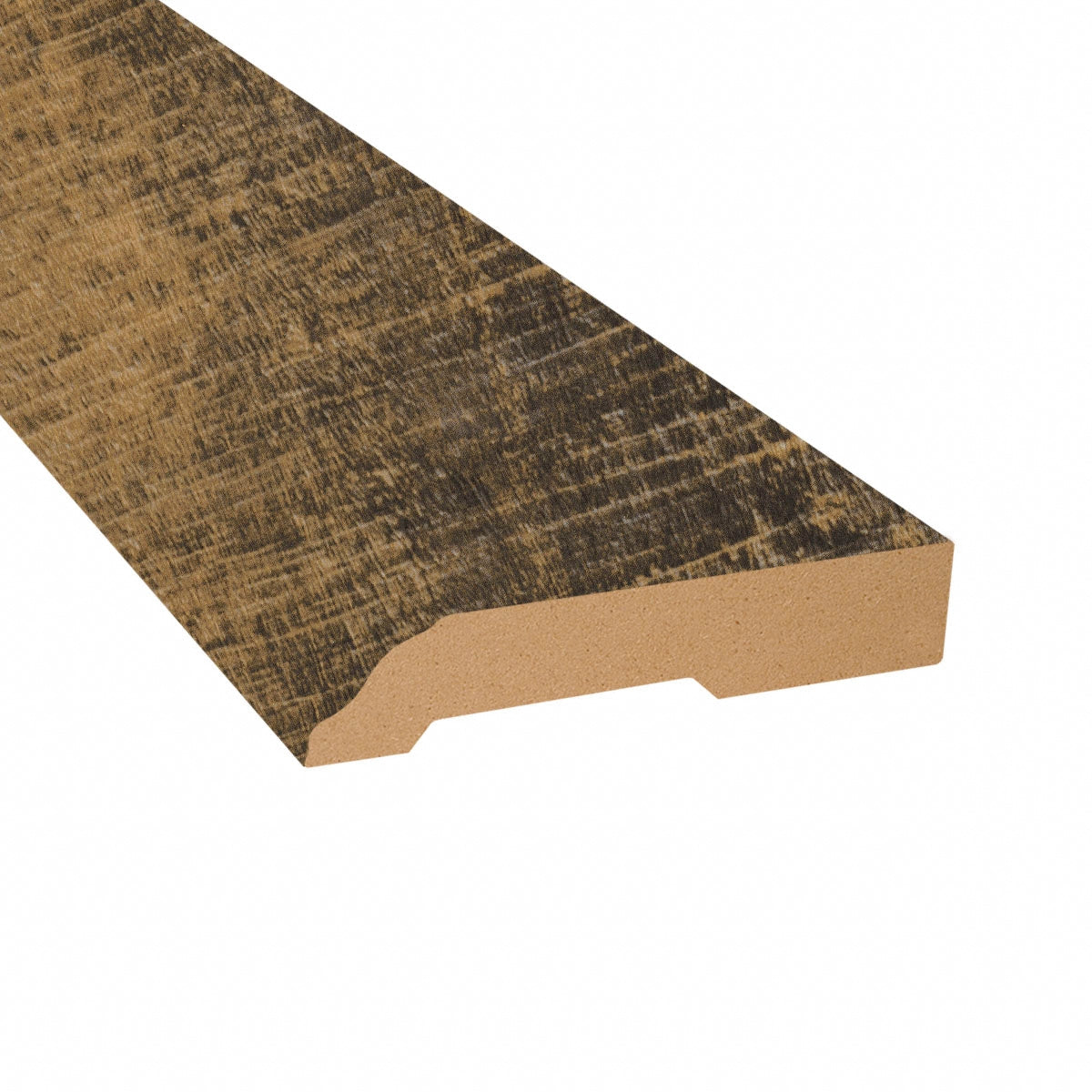 Rail Tie Oak Vinyl 3.25 in wide x 7.5 ft Length Baseboard