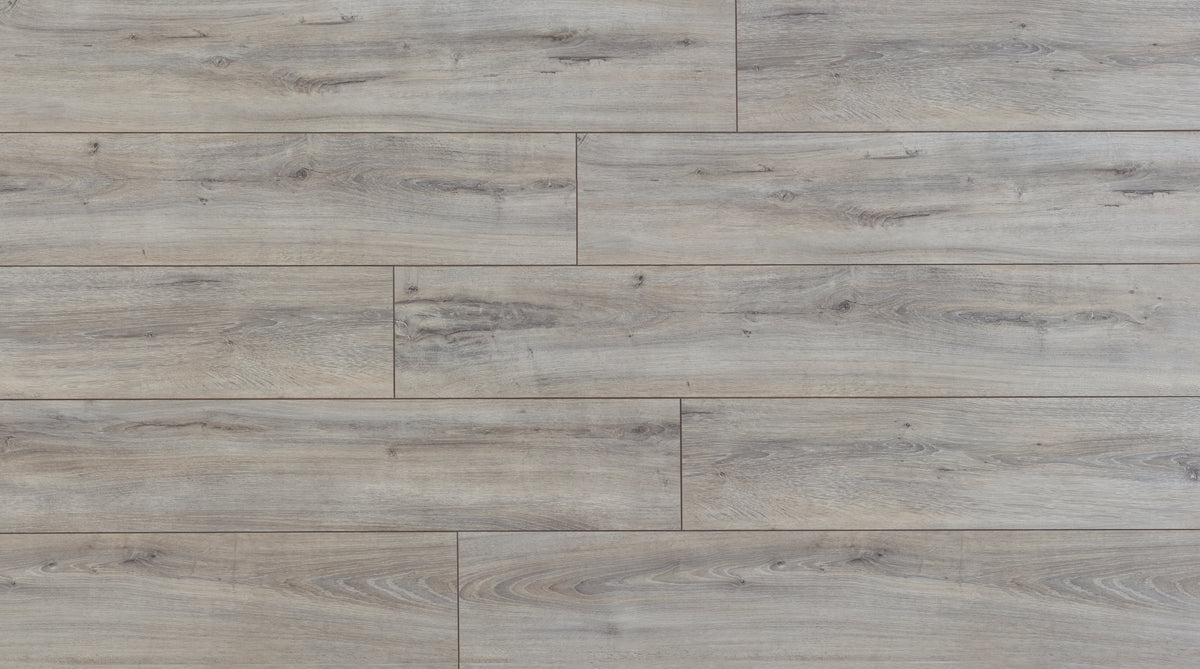 14mm w/ 2mm pad Nottingham Oak Water-Resistant Laminate Flooring 8.03 in. Wide x 47.64 in. Length