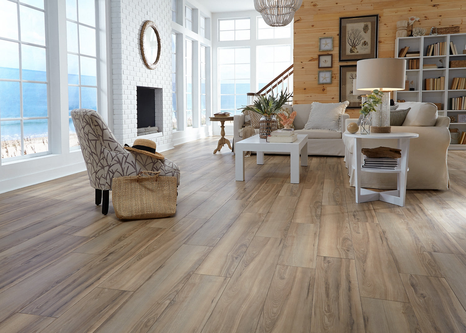 12mm Sunswept Ash Laminate Flooring 8 in. Wide x 47.64 in. Long