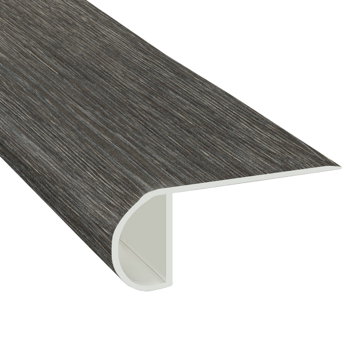 Midnight Oak Waterproof Laminate 1 in. Thick x 2.23 in. Wide x 7.5 ft. Length Low Profile Stair Nose