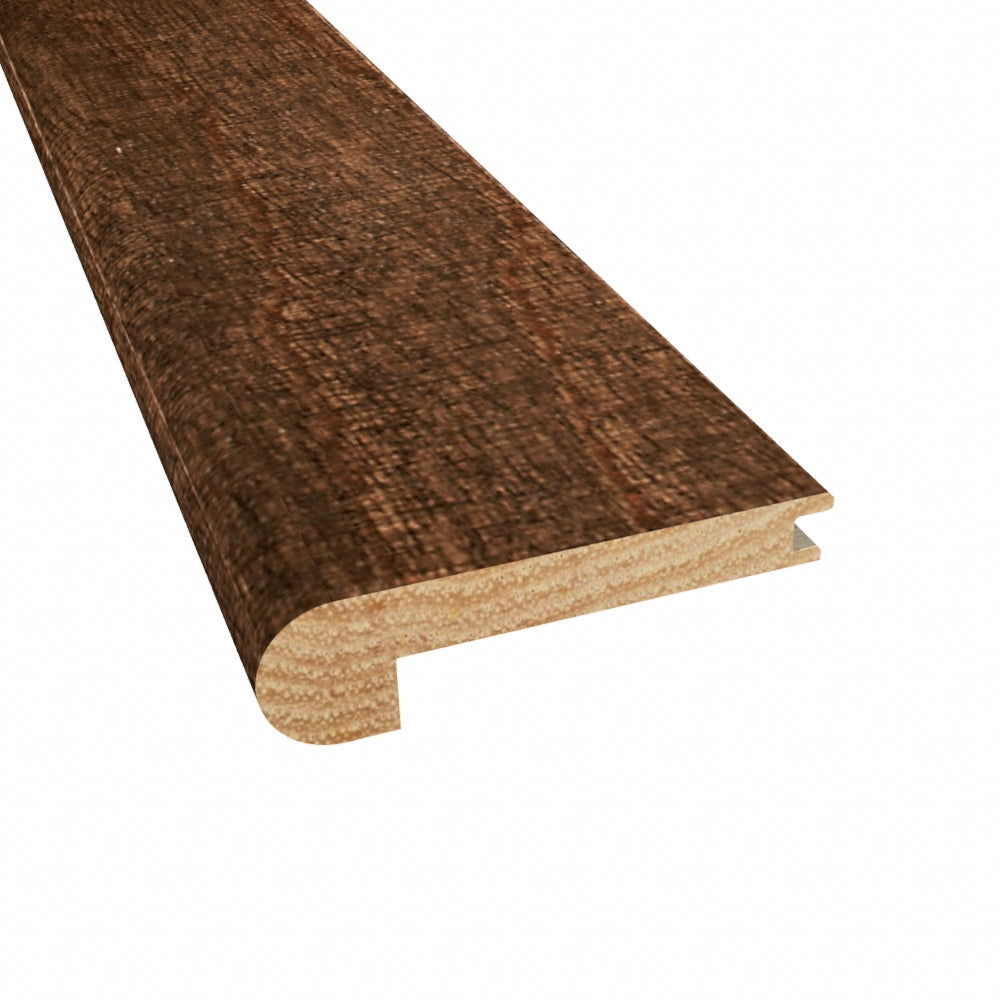 Prefinished Sepia Spanish Hickory 3/8 in. Thick x 2.75 in. Wide x 6.5 ft. Length Stair Nose