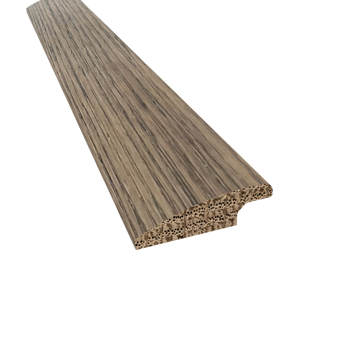 Prefinished Bistro Barn Oak Hardwood 7/16 in. Thick x 1.5 in. Wide x 78 in. Length Overlap Reducer