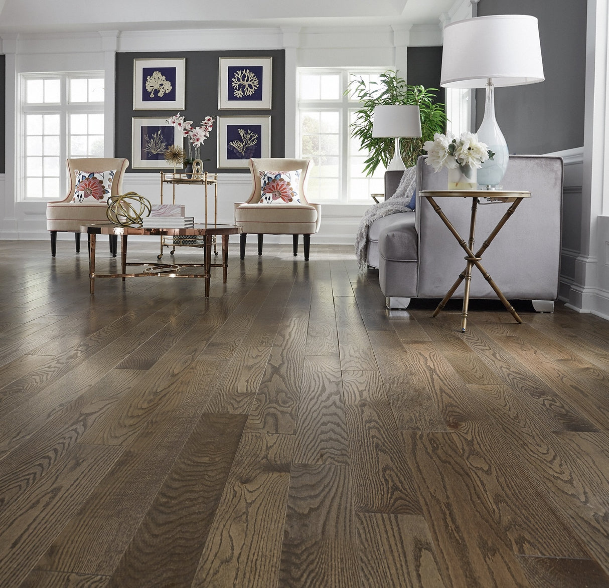 3/4 in. Gray Fox Oak Prefinished Solid Hardwood Flooring 5 in. Wide