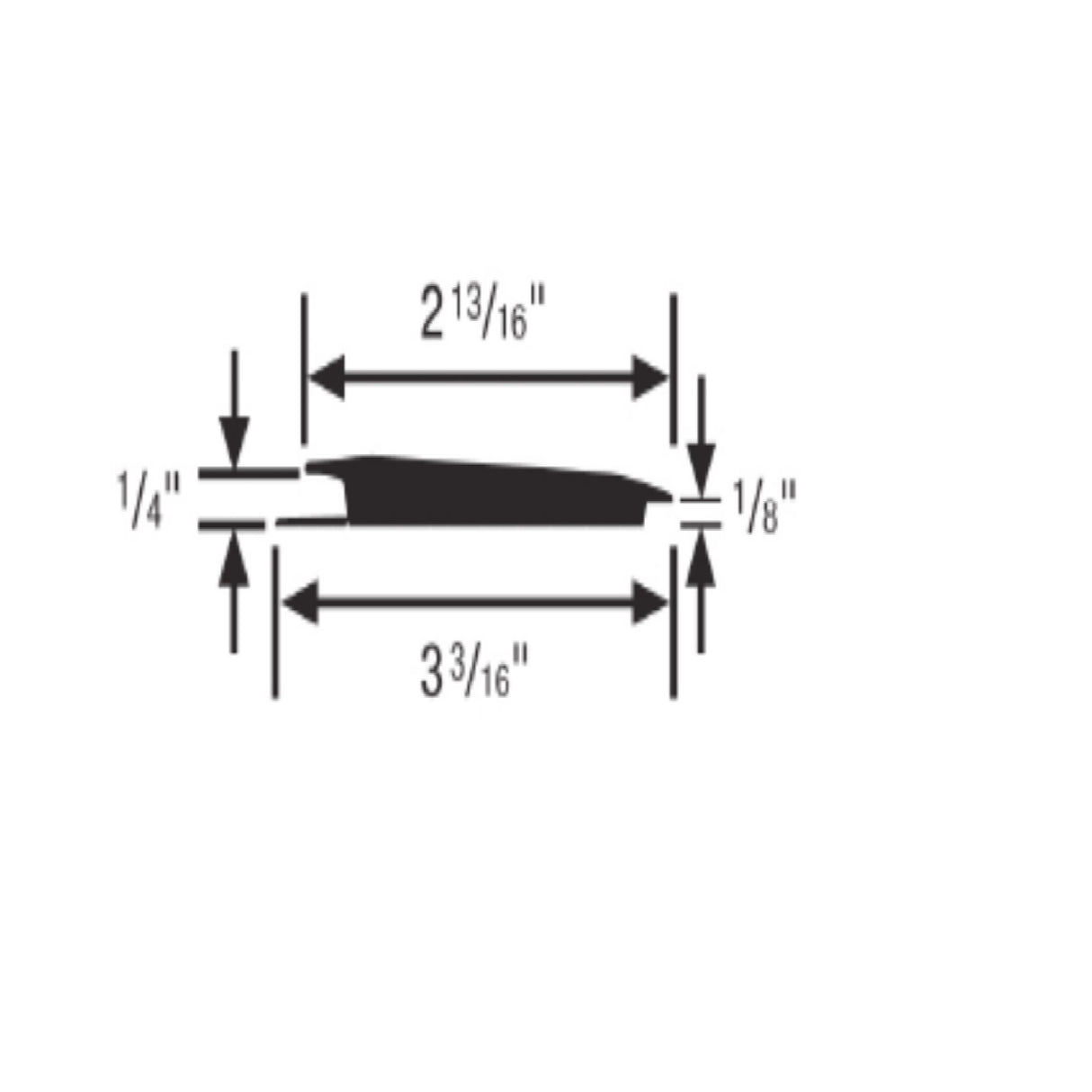 Commercial Rubber Traffic Transition 9 ft. - Fawn