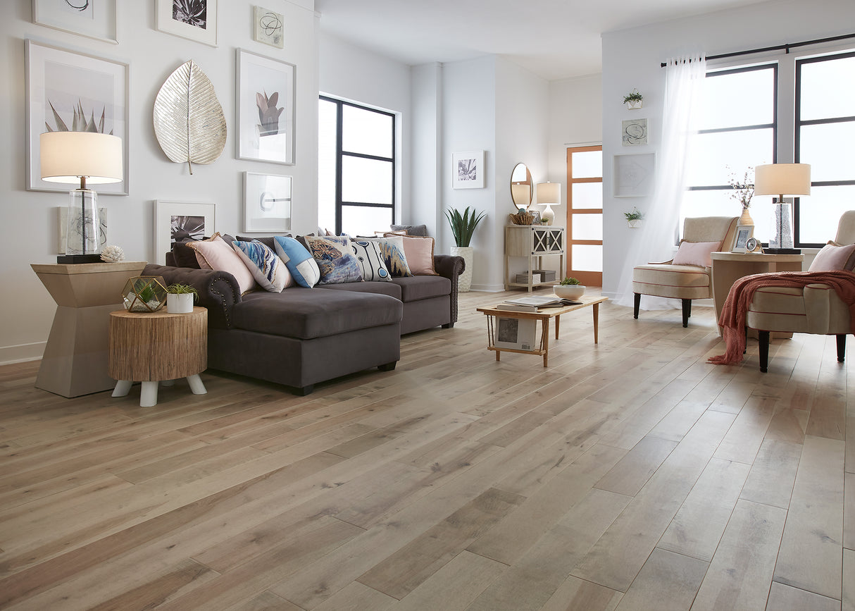 3/4 in. Hannah Point Distressed Prefinished Solid Hardwood Flooring 5.25 in. Wide