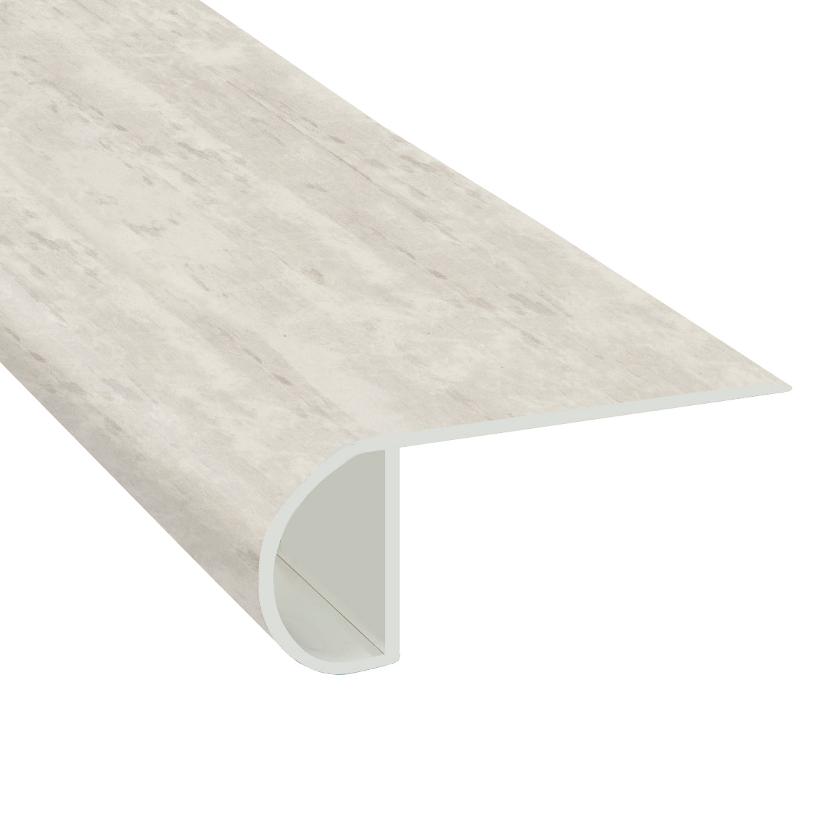 Patchwork Grey Tile Waterproof Laminate 1 in. T x 2.23 in. W x 7.5 ft. Length Low Profile Stair Nose