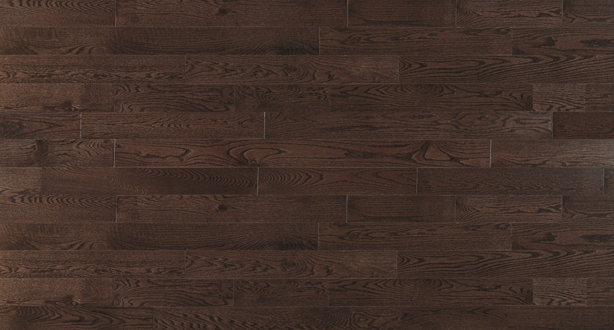 3/4 in. Mocha Oak Prefinished Solid Hardwood Flooring 3.25 in. Wide
