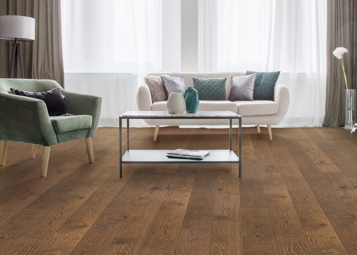 3/8 in. Big Horn Oak Distressed Prefinished Engineered Hardwood Flooring 6.38 in. Wide